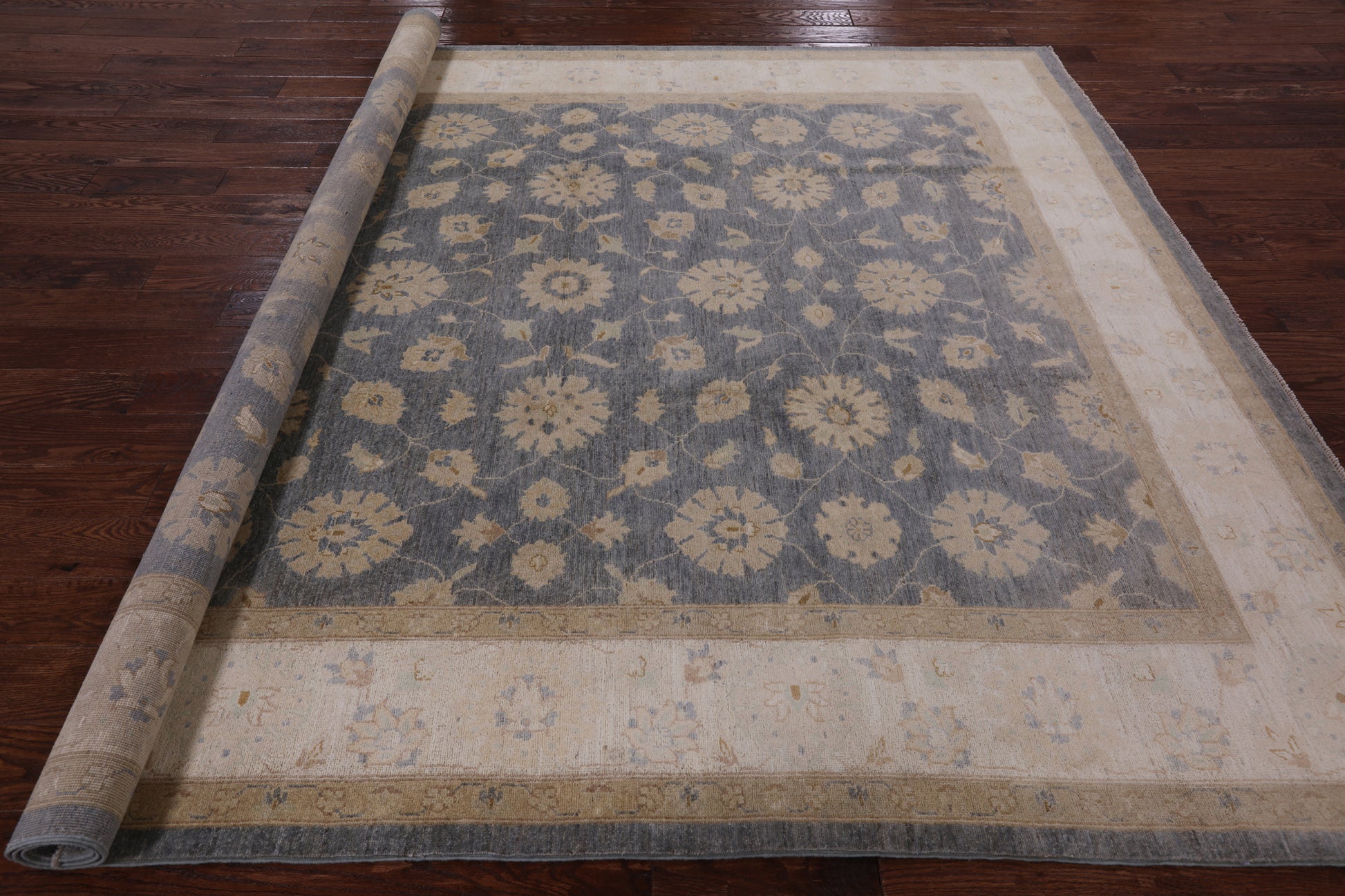 Peshawar Hand Knotted Wool Rug - 8' 2" X 9' 10" - Golden Nile