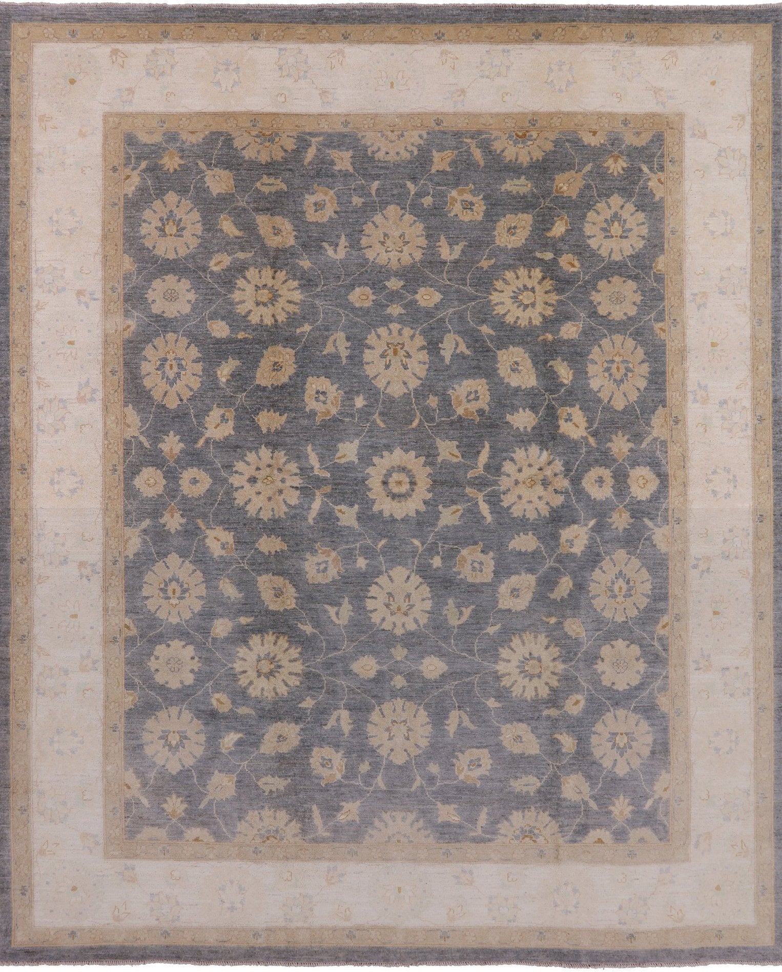 Peshawar Hand Knotted Wool Rug - 8' 2" X 9' 10" - Golden Nile
