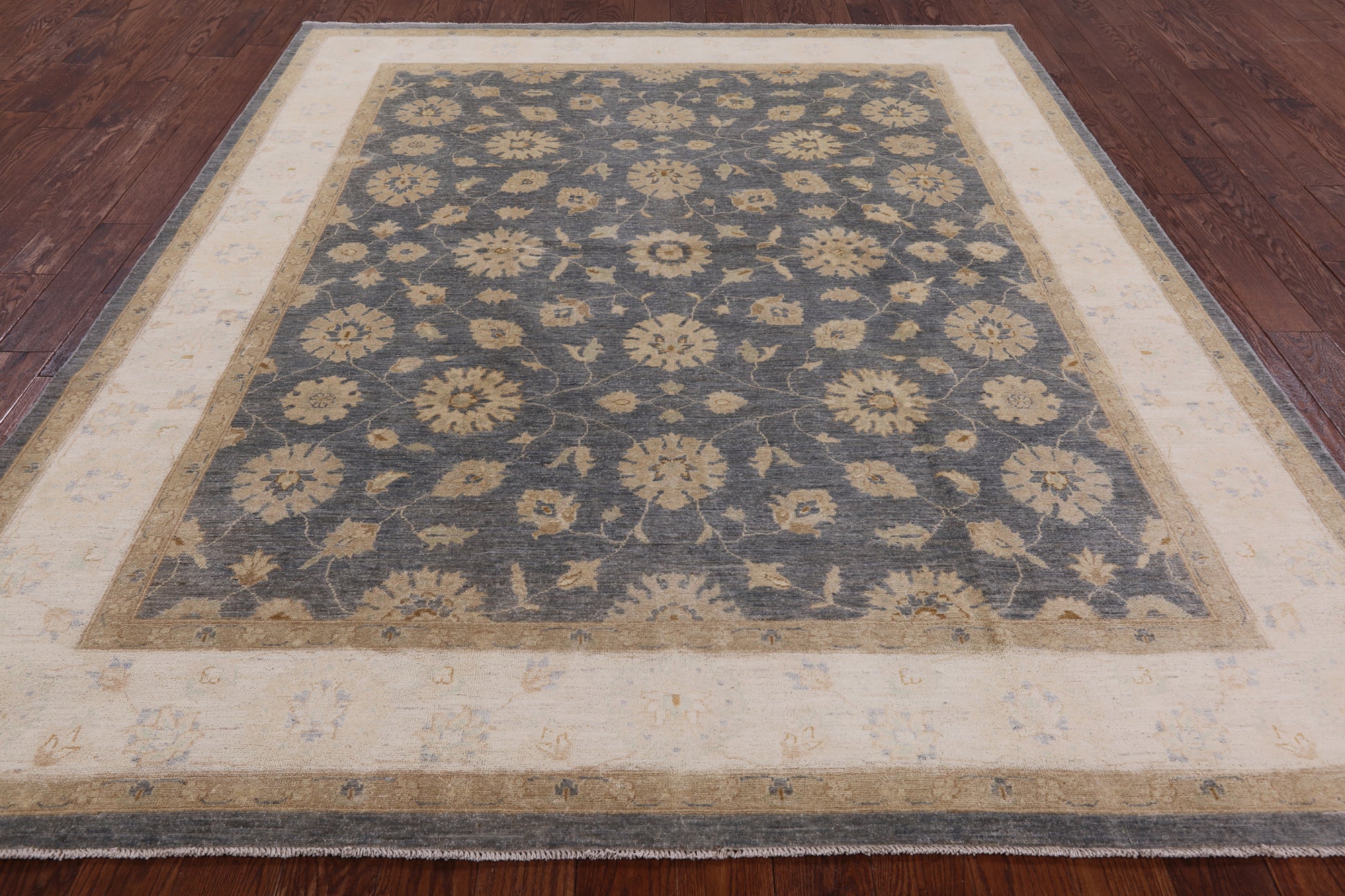 Peshawar Hand Knotted Wool Rug - 8' 2" X 9' 10" - Golden Nile