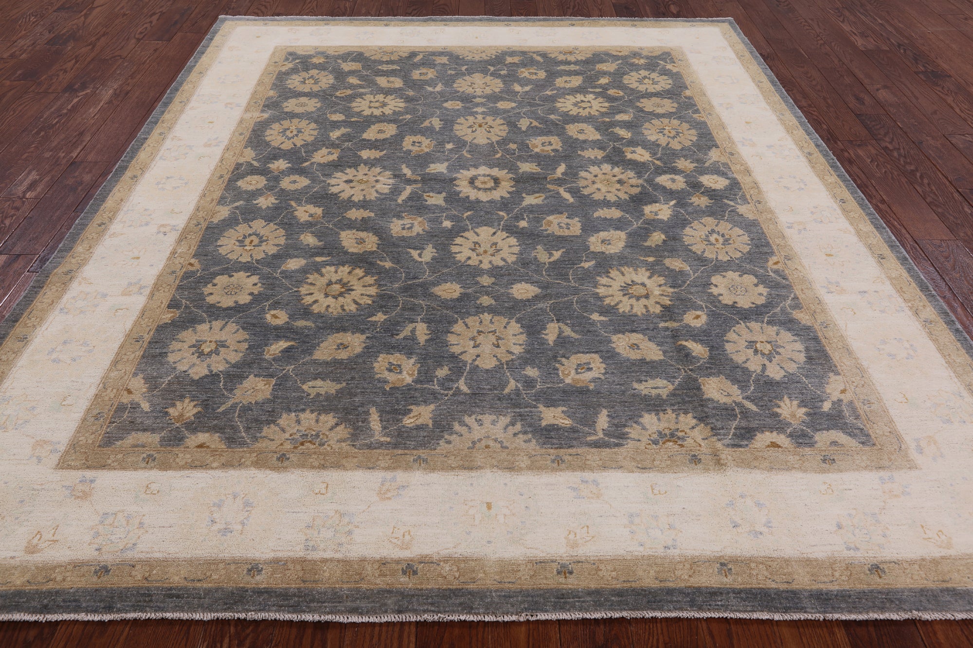 Peshawar Hand Knotted Wool Rug - 8' 2" X 9' 10" - Golden Nile