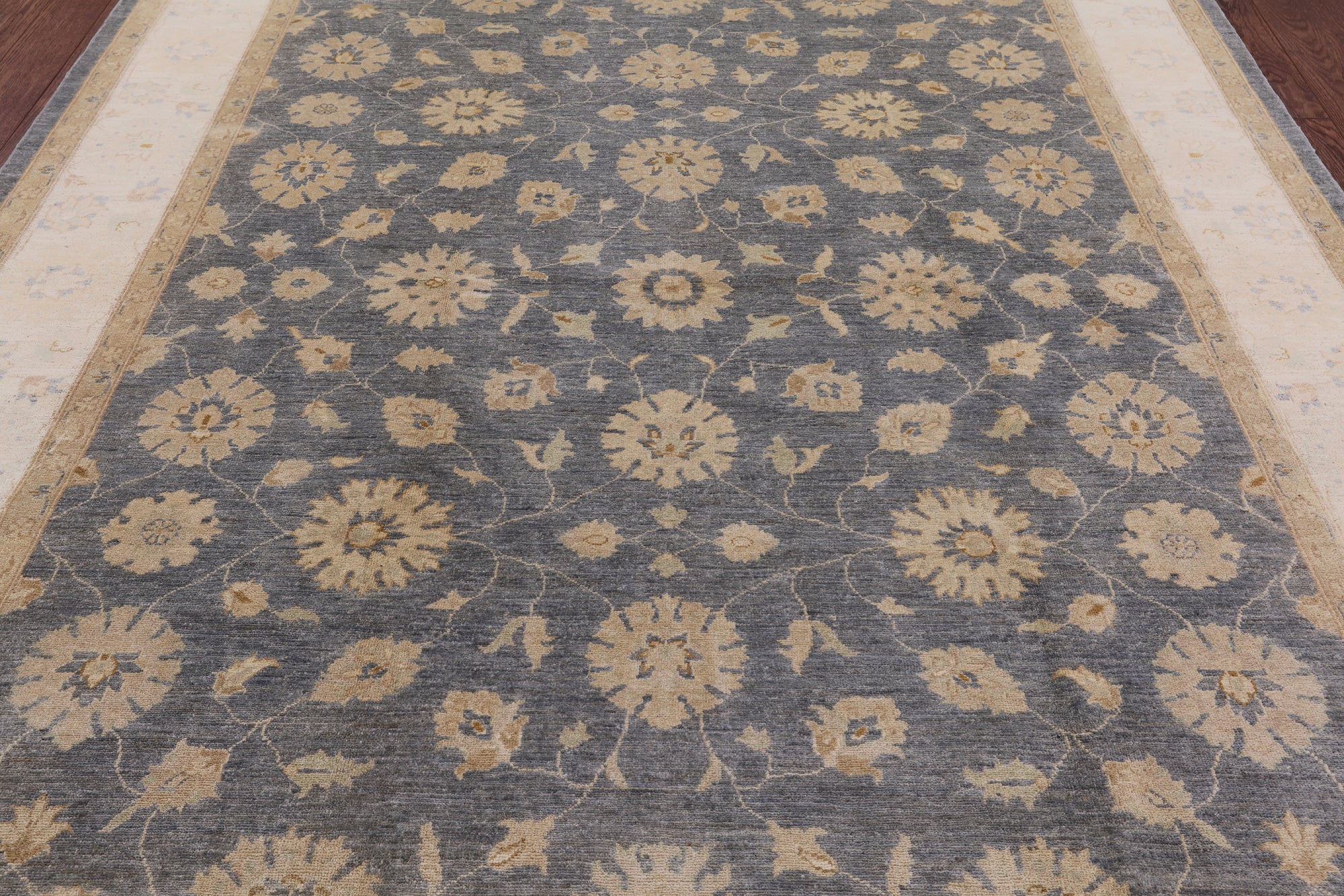 Peshawar Hand Knotted Wool Rug - 8' 2" X 9' 10" - Golden Nile
