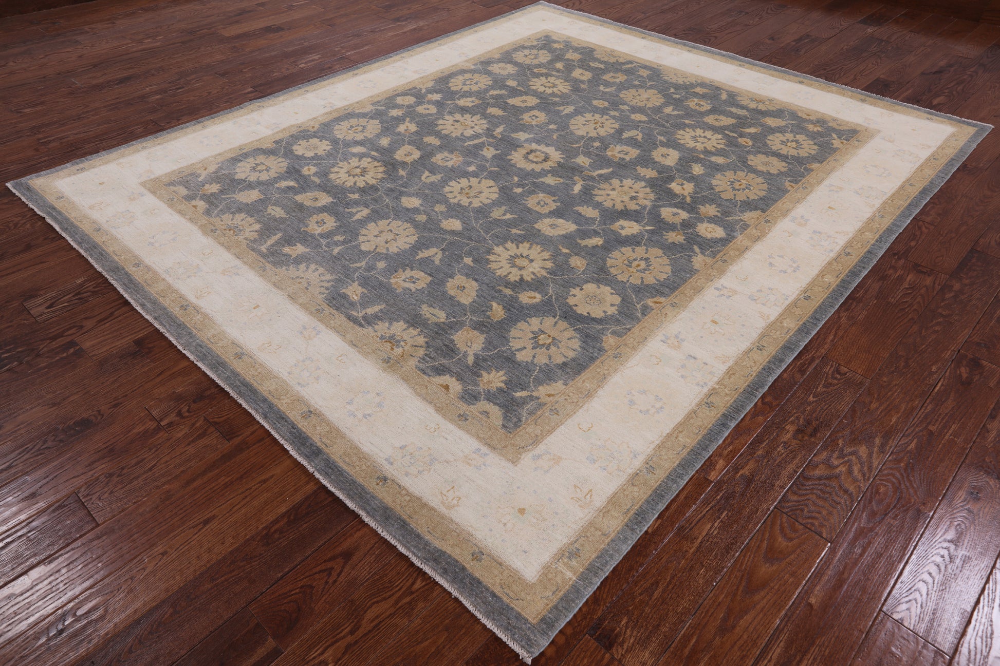 Peshawar Hand Knotted Wool Rug - 8' 2" X 9' 10" - Golden Nile