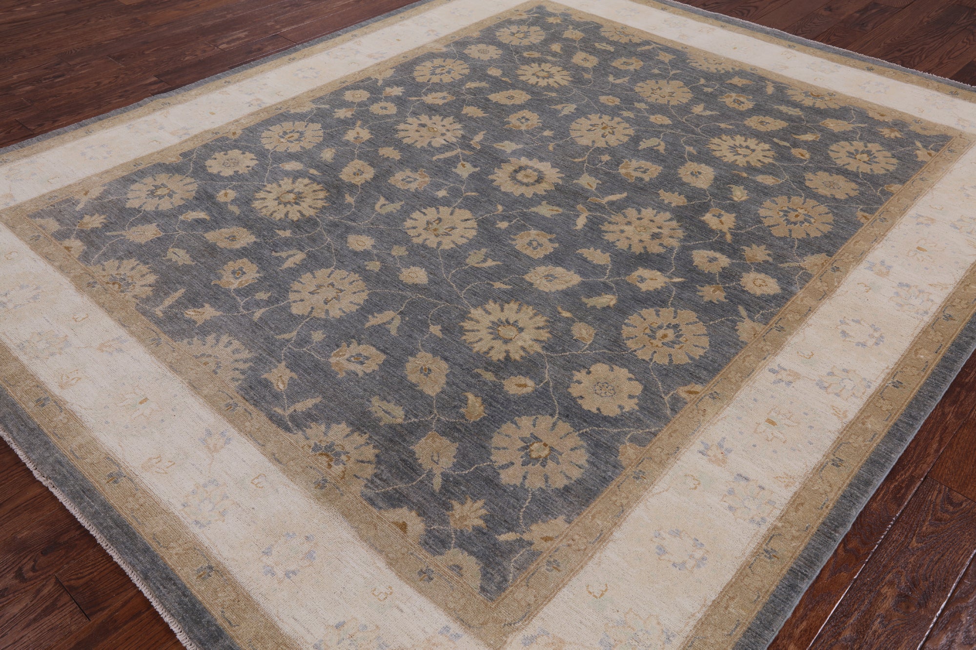 Peshawar Hand Knotted Wool Rug - 8' 2" X 9' 10" - Golden Nile