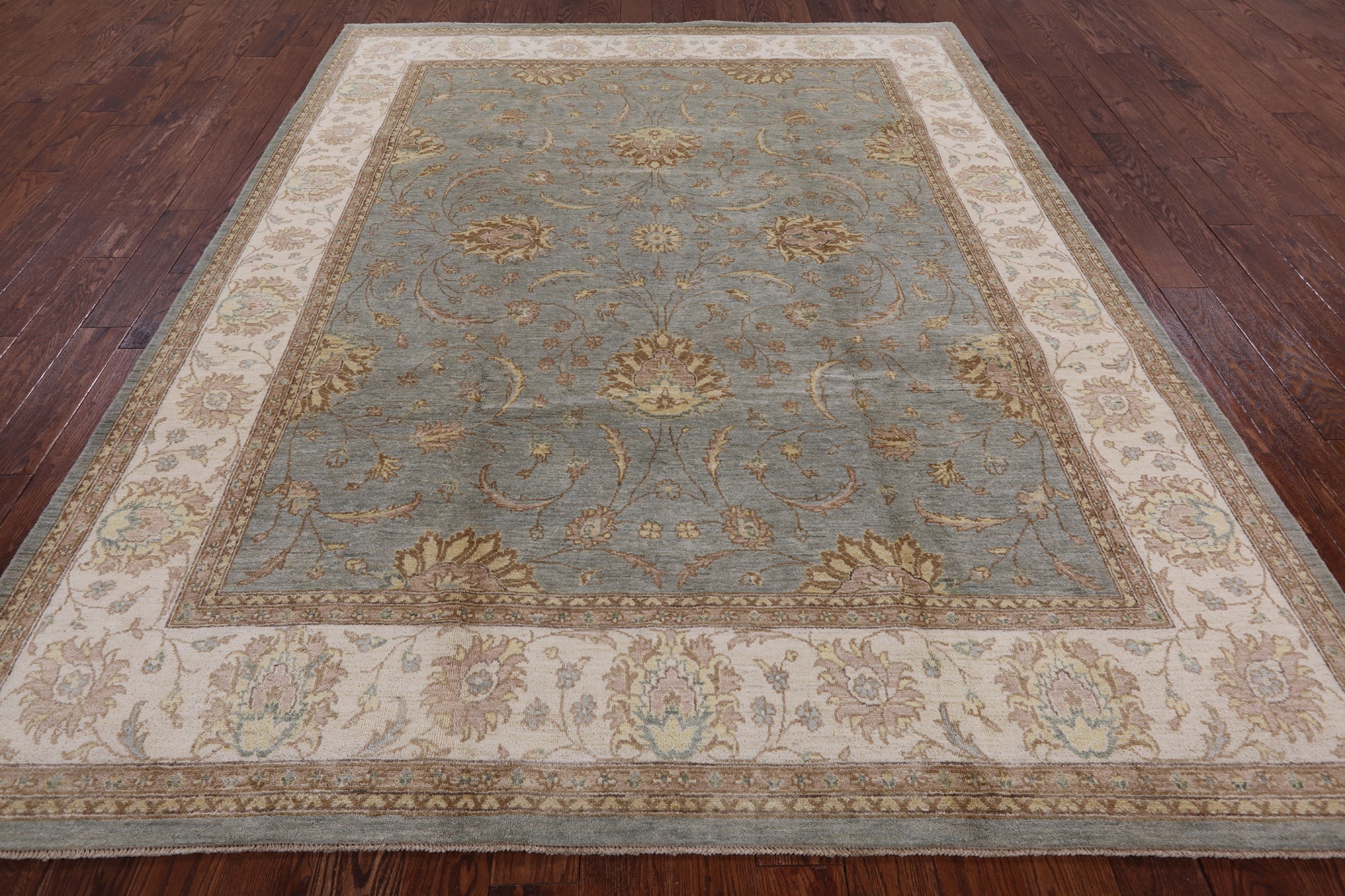 Chobi Peshawar Hand Knotted Wool Rug - 8' 1" X 10' 1" - Golden Nile