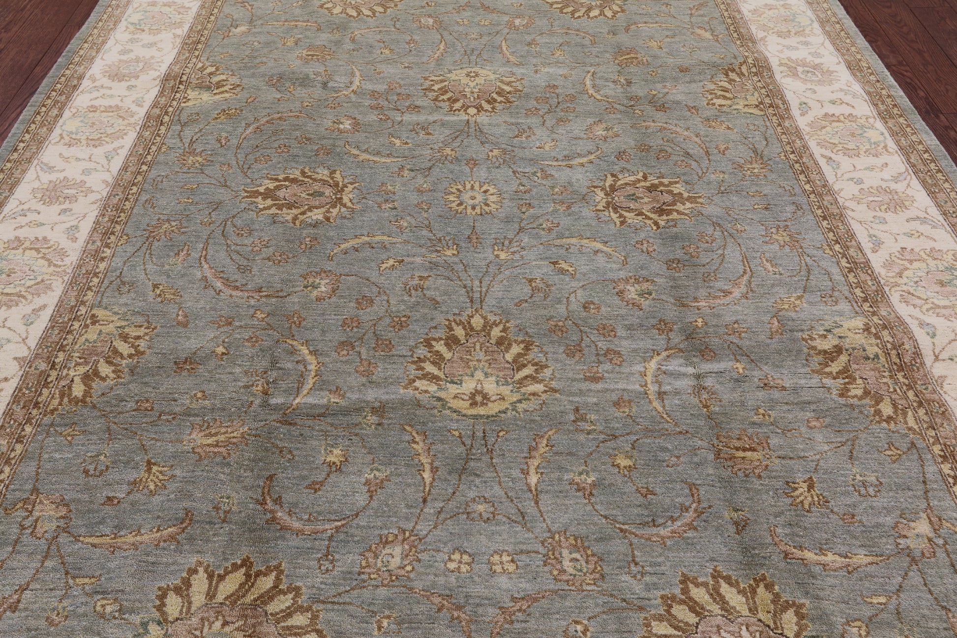 Chobi Peshawar Hand Knotted Wool Rug - 8' 1" X 10' 1" - Golden Nile