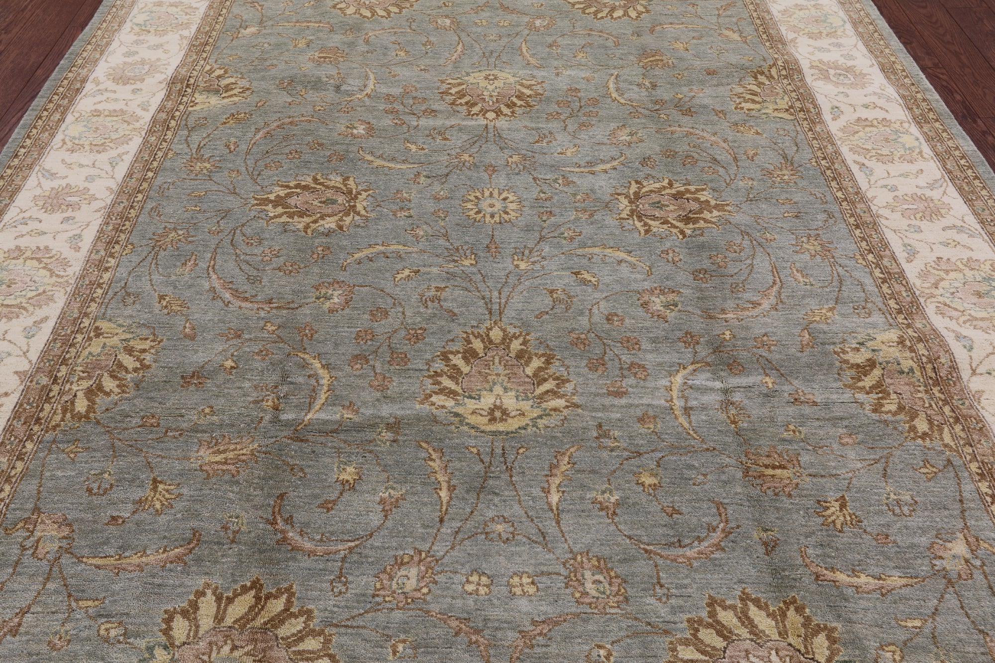 Chobi Peshawar Hand Knotted Wool Rug - 8' 1" X 10' 1" - Golden Nile