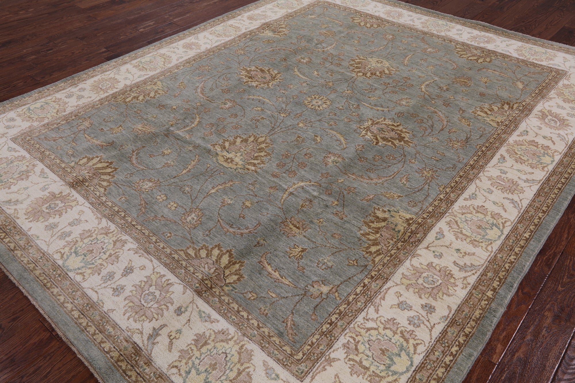 Chobi Peshawar Hand Knotted Wool Rug - 8' 1" X 10' 1" - Golden Nile
