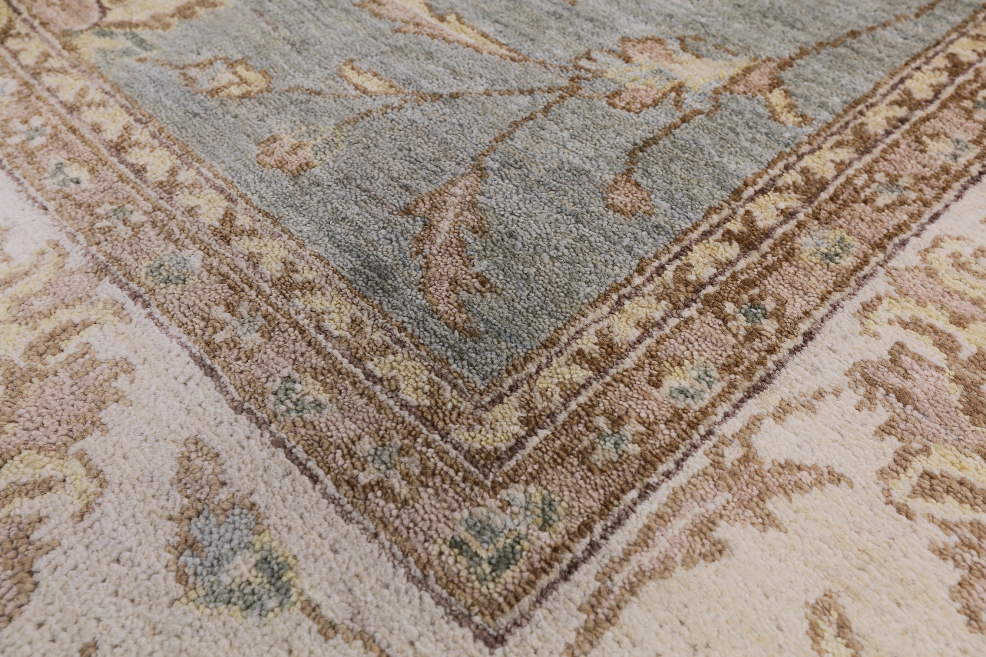 Chobi Peshawar Hand Knotted Wool Rug - 8' 1" X 10' 1" - Golden Nile