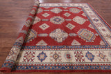 Red Kazak Hand Knotted Rug - 10' 7" X 13' 4" - Golden Nile