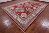 Kazak Hand Knotted Wool Rug - 10' 6" X 14' 9" - Golden Nile