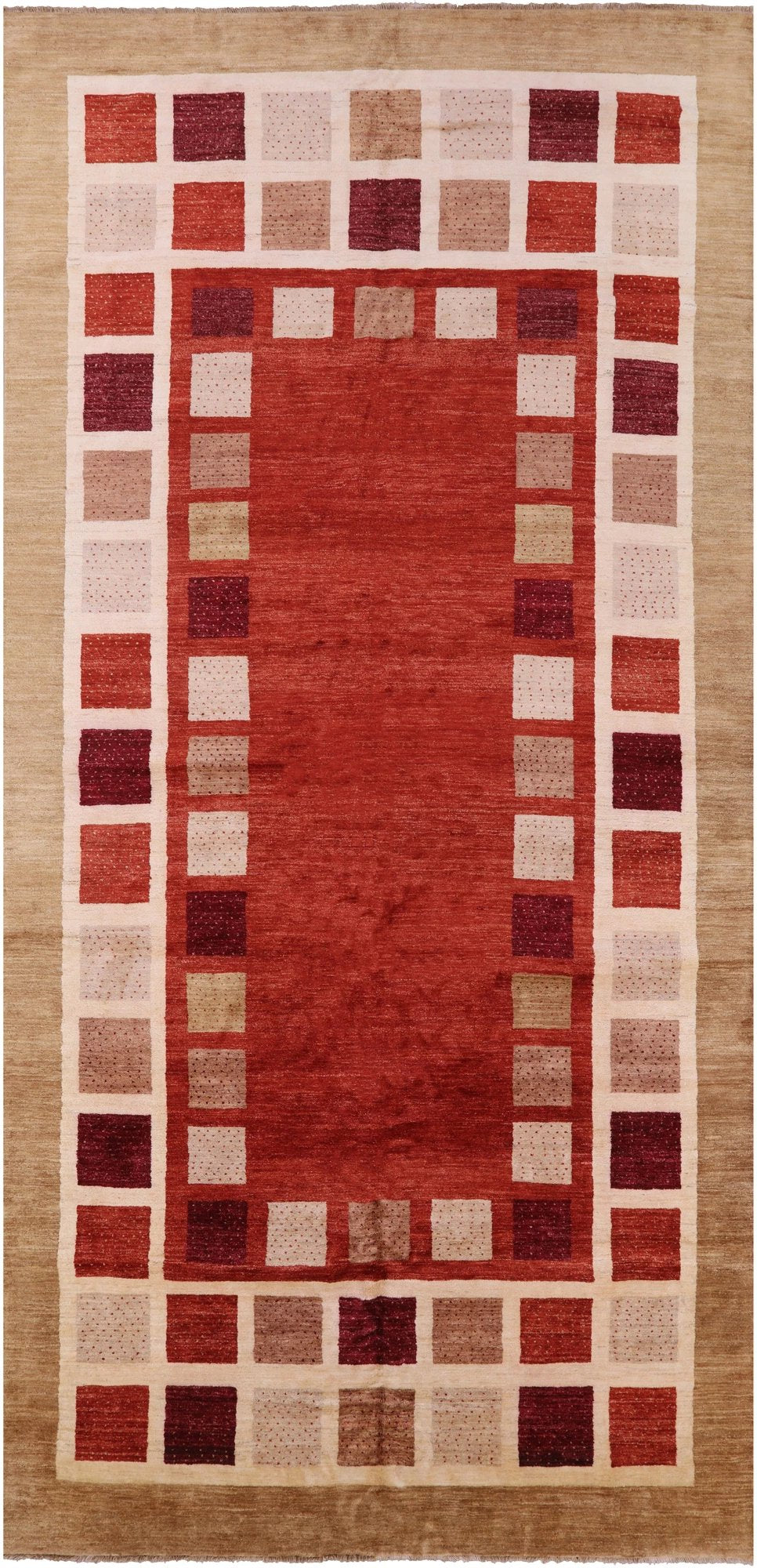 Persian Gabbeh Hand Knotted Wool Rug - 8' 1" X 16' 9" - Golden Nile