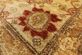 Chobi Peshawar Hand Knotted Wool Area Rug - 8' 2" X 9' 10" - Golden Nile