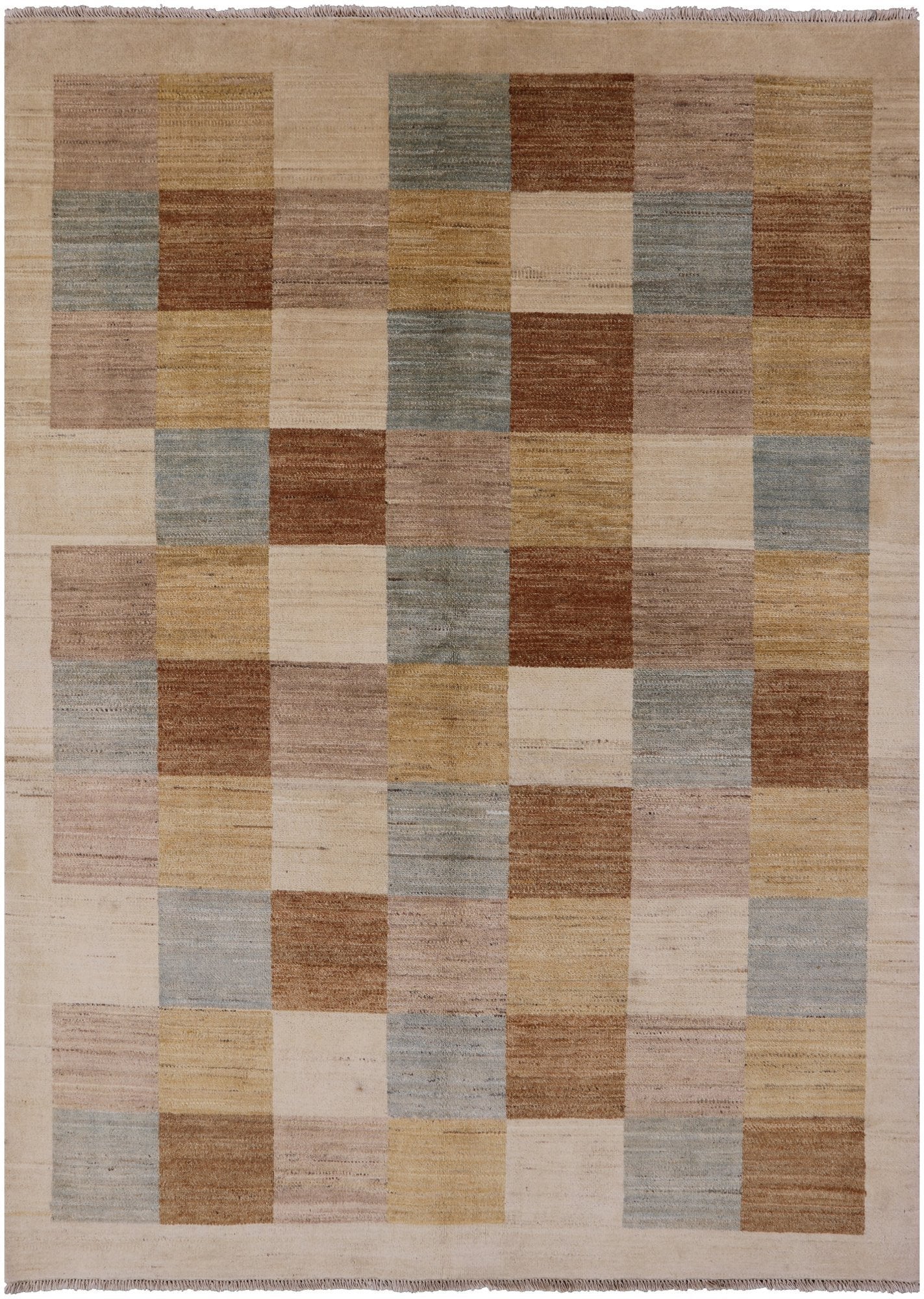 Persian Gabbeh Handmade Wool Rug - 5' 7" X 7' 10" - Golden Nile