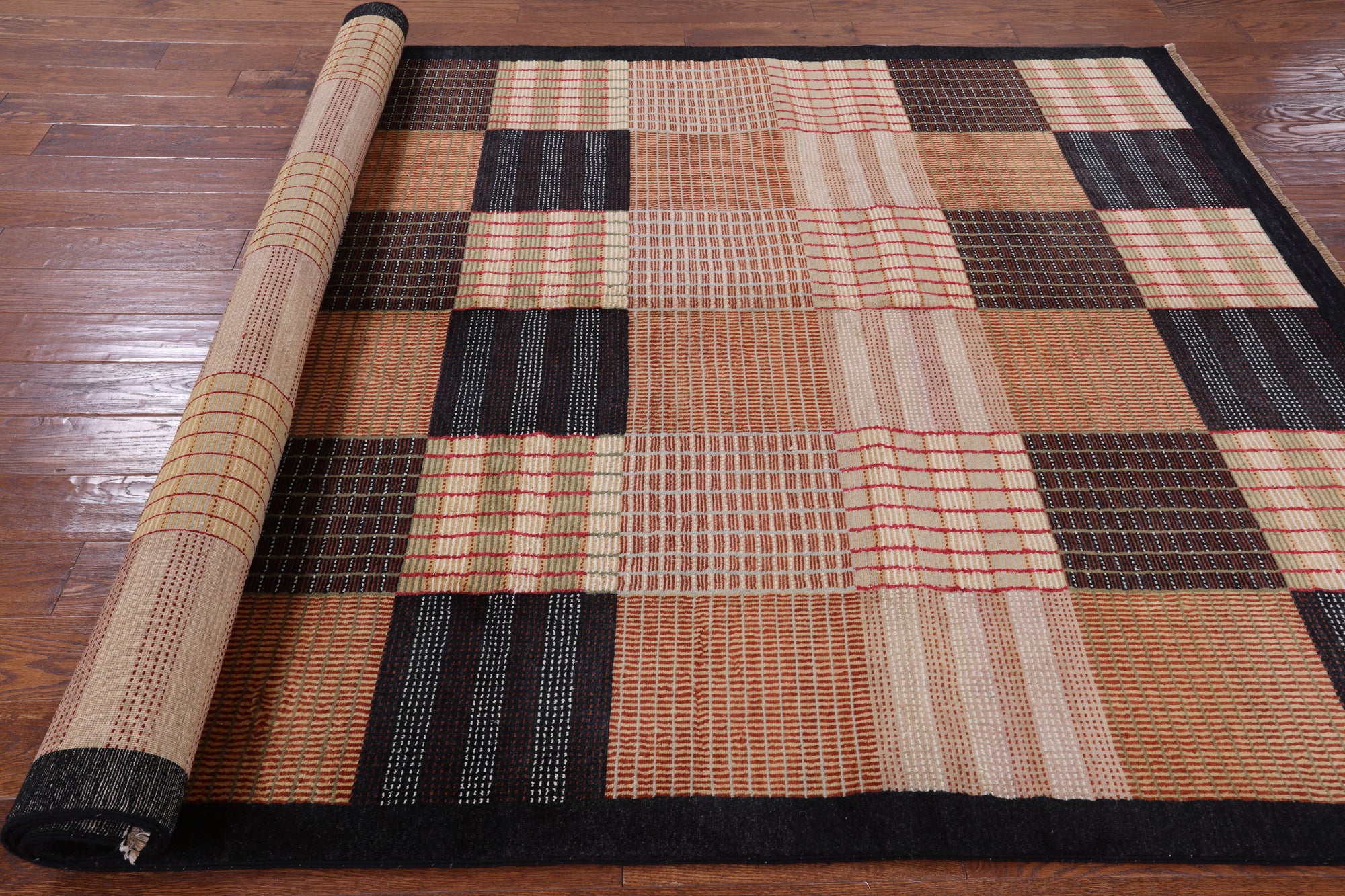 Persian Gabbeh Handmade Wool Area Rug - 6' 8" X 9' 9" - Golden Nile
