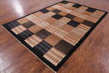 Persian Gabbeh Handmade Wool Area Rug - 6' 8" X 9' 9" - Golden Nile
