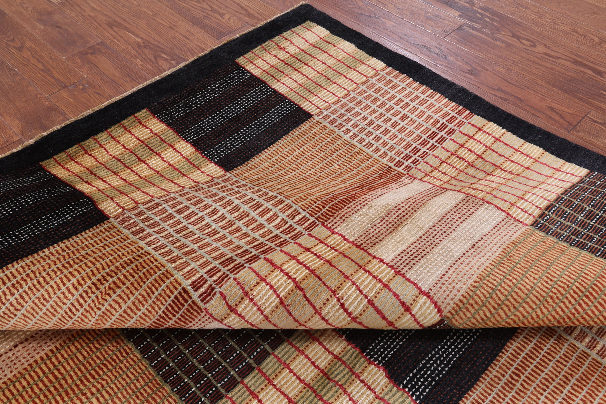 Persian Gabbeh Handmade Wool Area Rug - 6' 8" X 9' 9" - Golden Nile