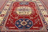 Kazak Hand Knotted Area Rug - 5' 5" X 7' - Golden Nile