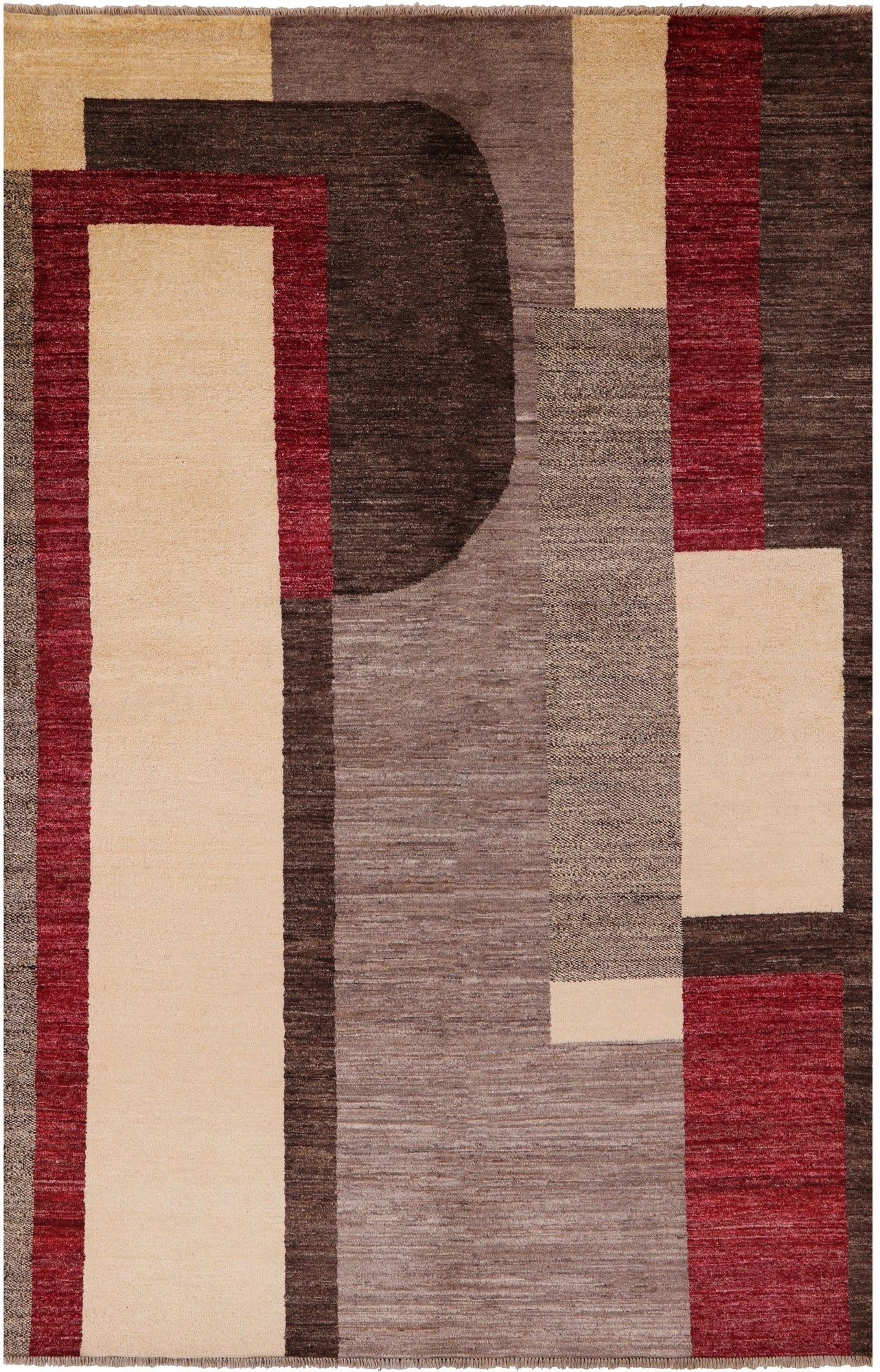 Persian Gabbeh Hand Knotted Wool Rug - 5' 7" X 8' 7" - Golden Nile