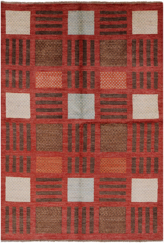 Persian Gabbeh Handmade Wool Area Rug - 5' 8