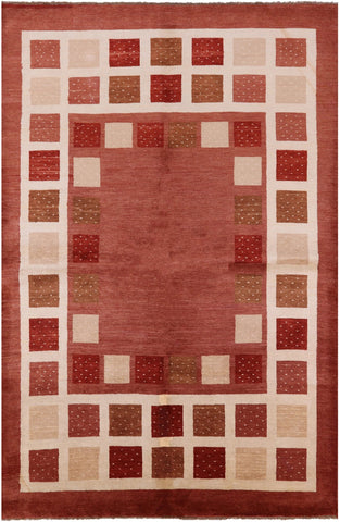 Tribal Persian Gabbeh Hand Knotted Wool Rug - 6' 9