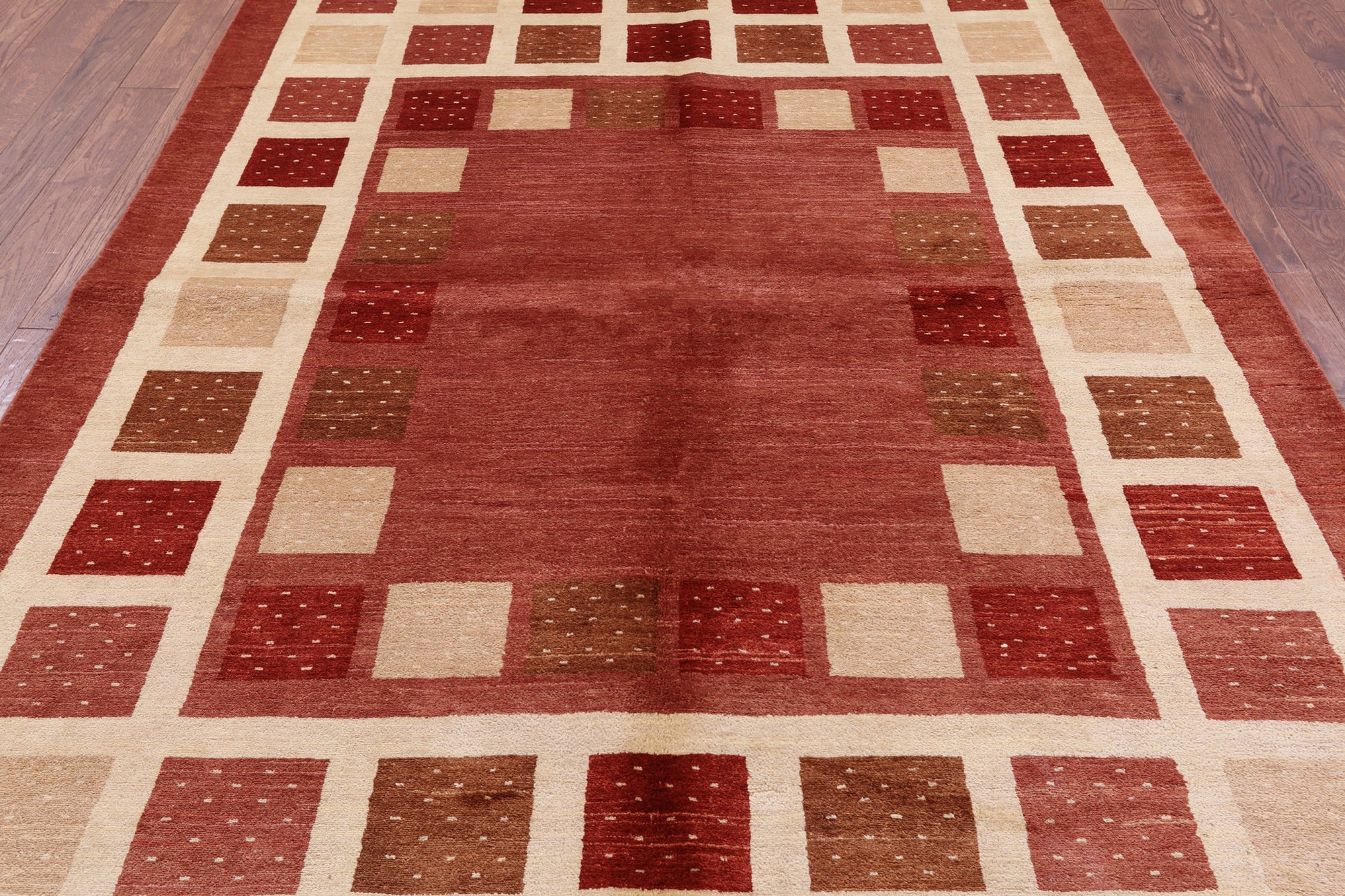 Tribal Persian Gabbeh Hand Knotted Wool Rug - 6' 9" X 9' 10" - Golden Nile