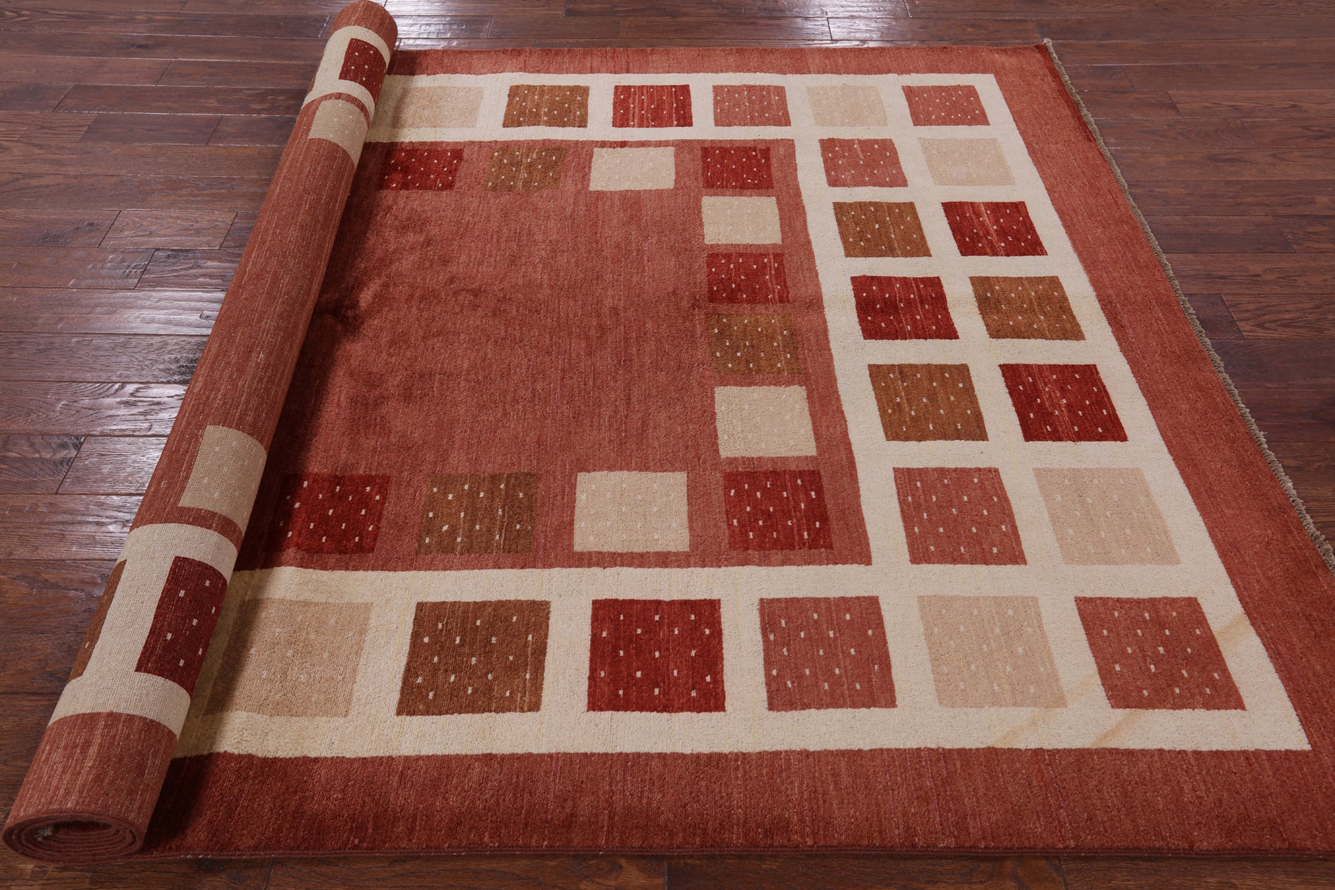Tribal Persian Gabbeh Hand Knotted Wool Rug - 6' 9" X 9' 10" - Golden Nile