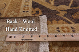 Brown Chobi Peshawar Hand Knotted Rug - 9' 1" X 12' 3" - Golden Nile