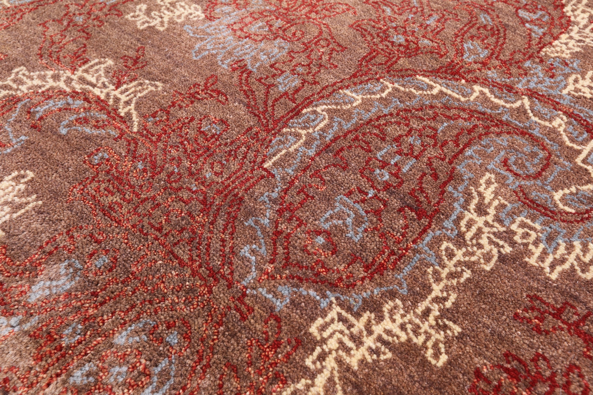 William Morris Hand Knotted Wool & Silk Rug - 8' 0" X 9' 10" - Golden Nile