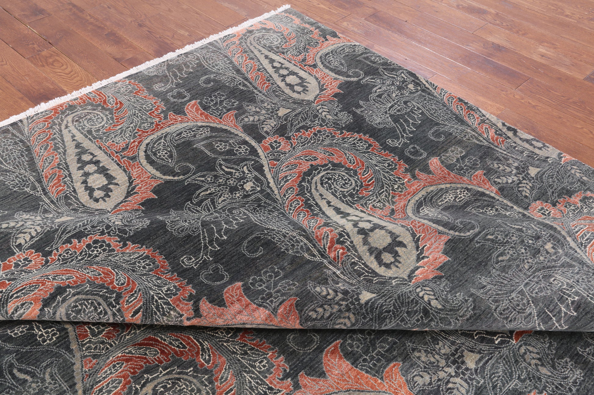 William Morris Hand Knotted Wool & Silk Rug - 9' 10" X 13' 7" - Golden Nile