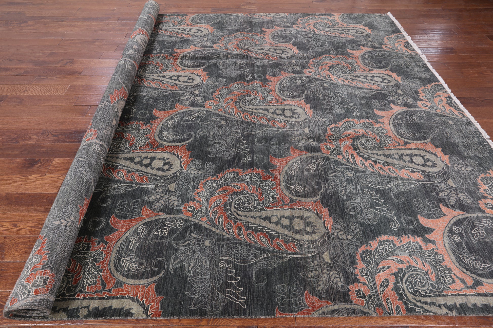 William Morris Hand Knotted Wool & Silk Rug - 9' 10" X 13' 7" - Golden Nile