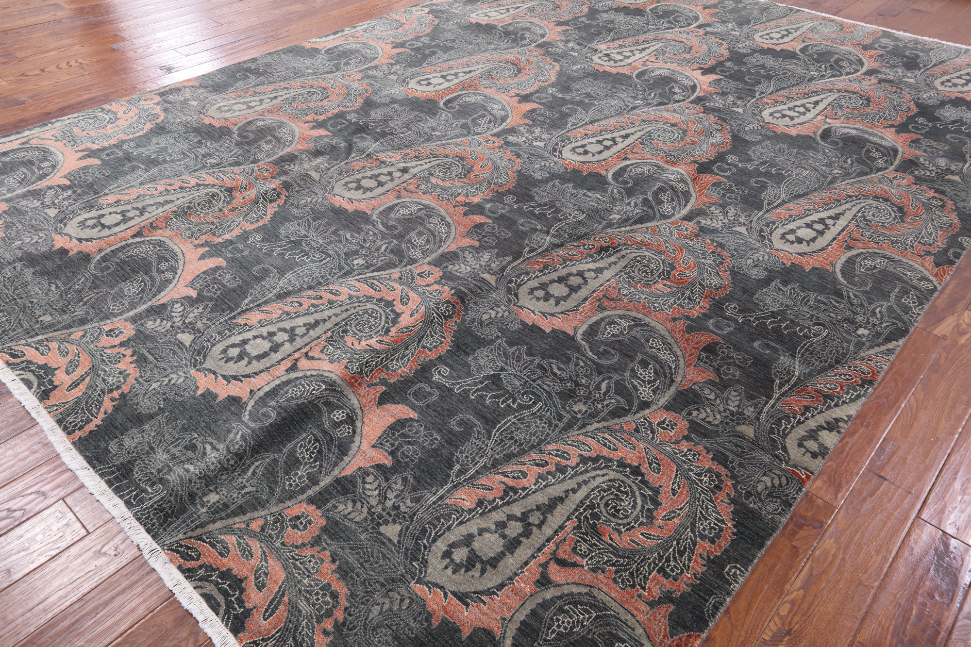 William Morris Hand Knotted Wool & Silk Rug - 9' 10" X 13' 7" - Golden Nile
