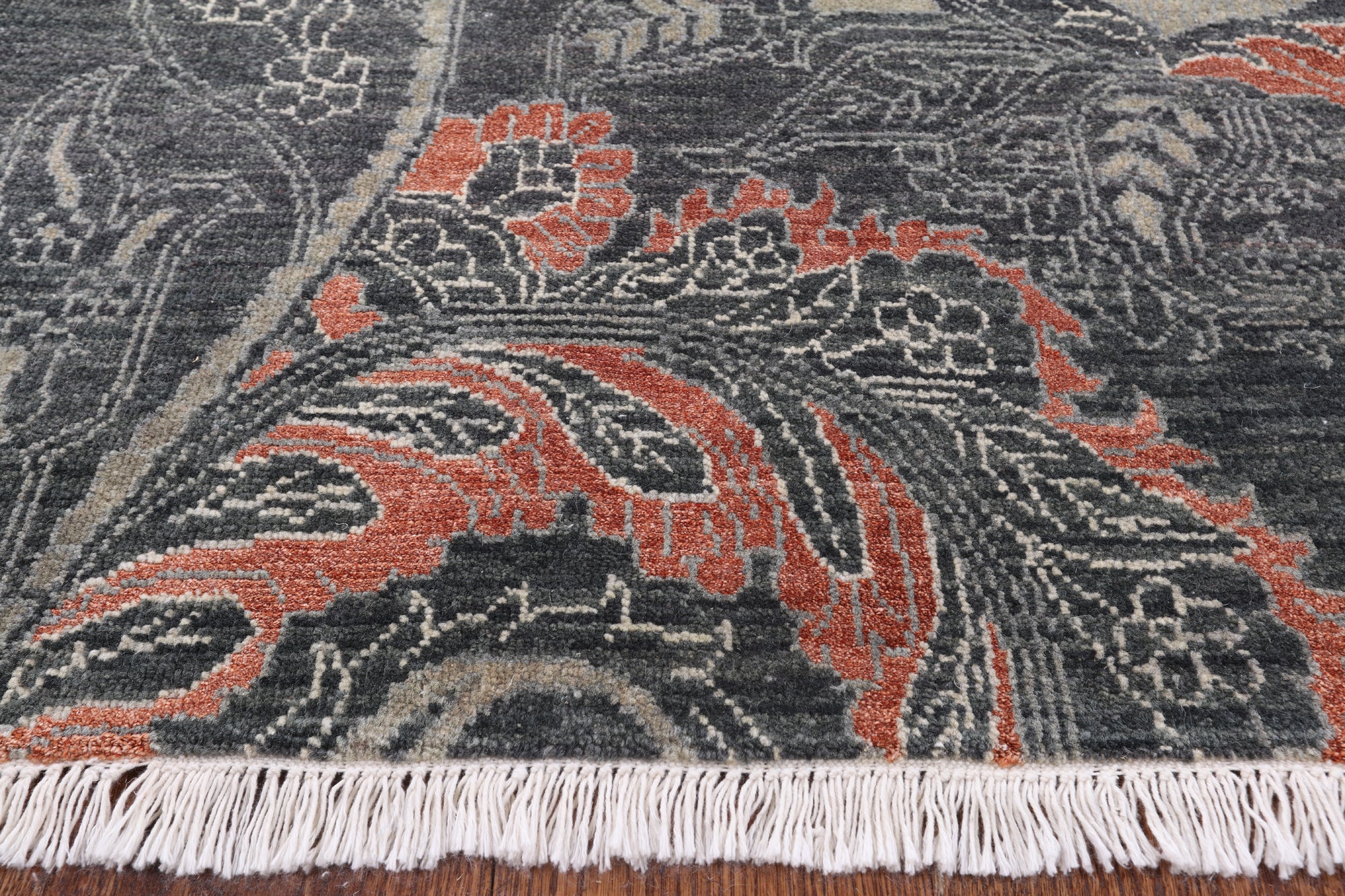 William Morris Hand Knotted Wool & Silk Rug - 9' 10" X 13' 7" - Golden Nile