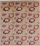 Ivory Tribal Gabbeh Handmade Wool Rug - 8' 8" X 9' 10" - Golden Nile