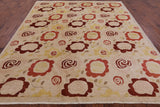 Ivory Tribal Gabbeh Handmade Wool Rug - 8' 8" X 9' 10" - Golden Nile