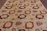 Ivory Tribal Gabbeh Handmade Wool Rug - 8' 8" X 9' 10" - Golden Nile