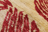 Ivory Peshawar Wool On Wool Area Rug - 5' 8" X 8' 1" - Golden Nile