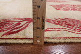Ivory Peshawar Wool On Wool Area Rug - 5' 8" X 8' 1" - Golden Nile
