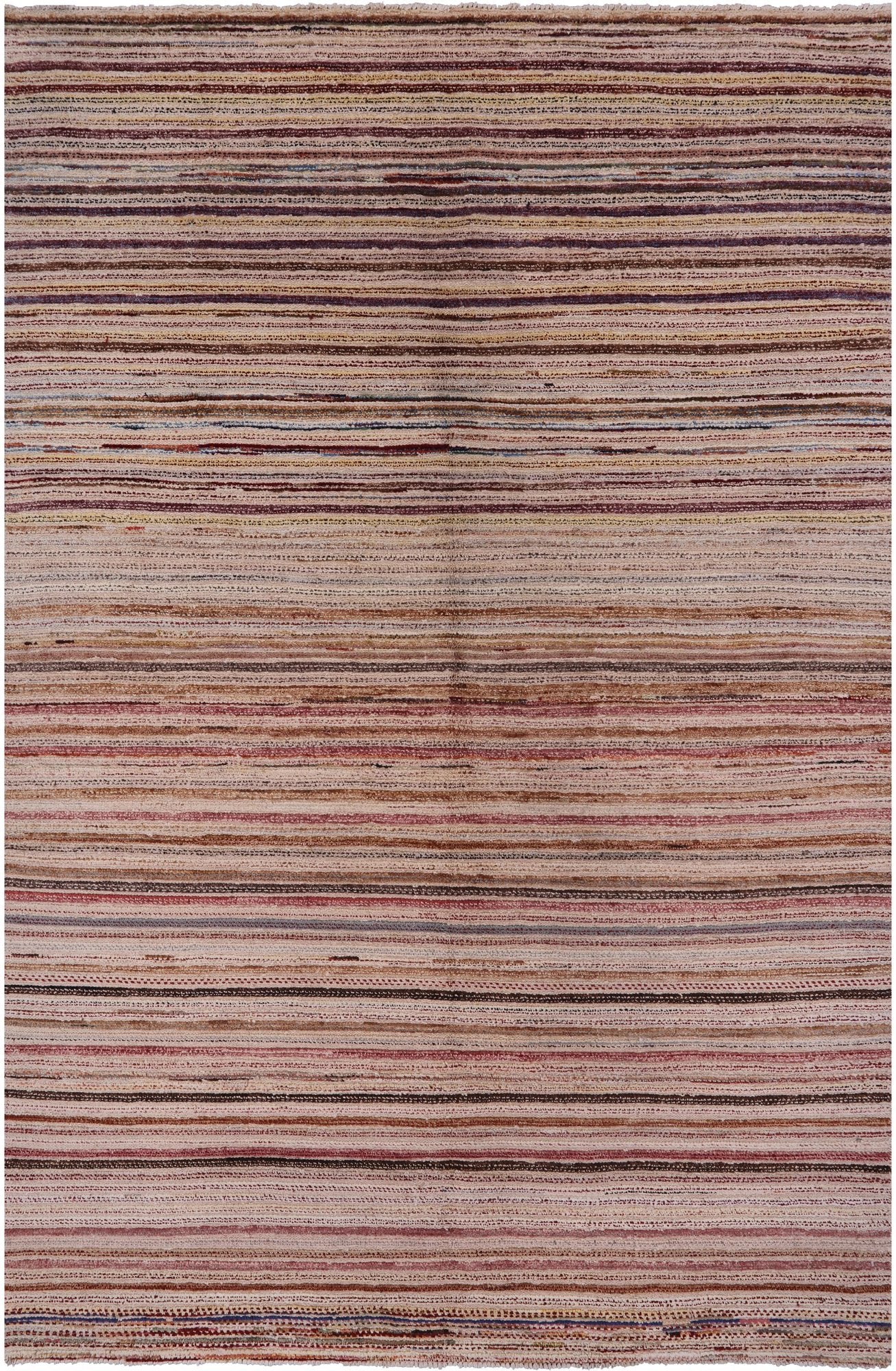 Persian Gabbeh Hand Knotted Wool Rug - 5' 10" X 8' 10" - Golden Nile