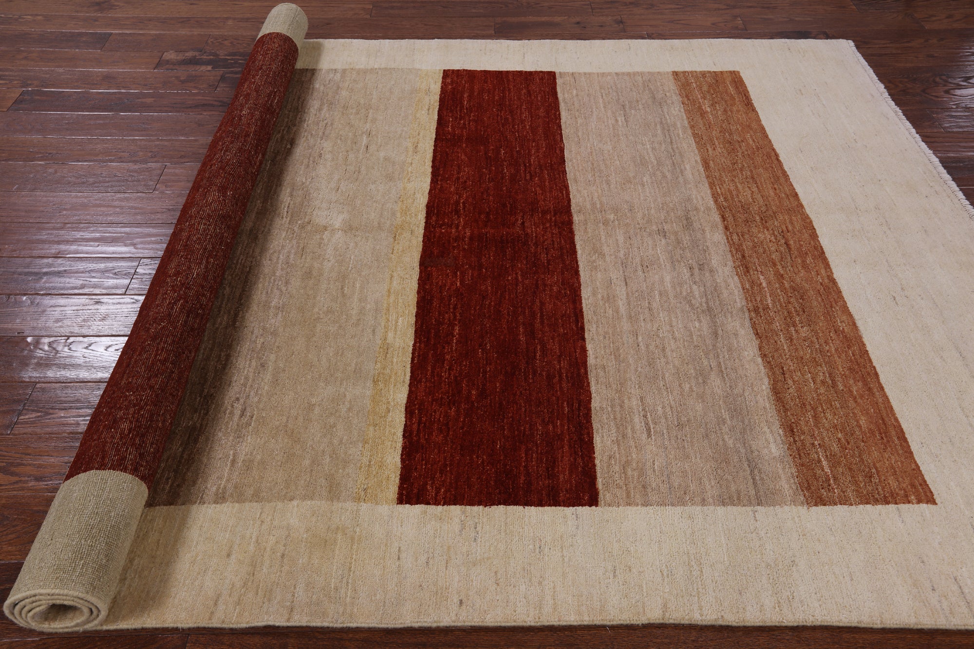 Persian Gabbeh Handmade Wool Rug - 6' 7" X 9' 5" - Golden Nile