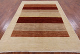 Persian Gabbeh Handmade Wool Rug - 6' 7" X 9' 5" - Golden Nile