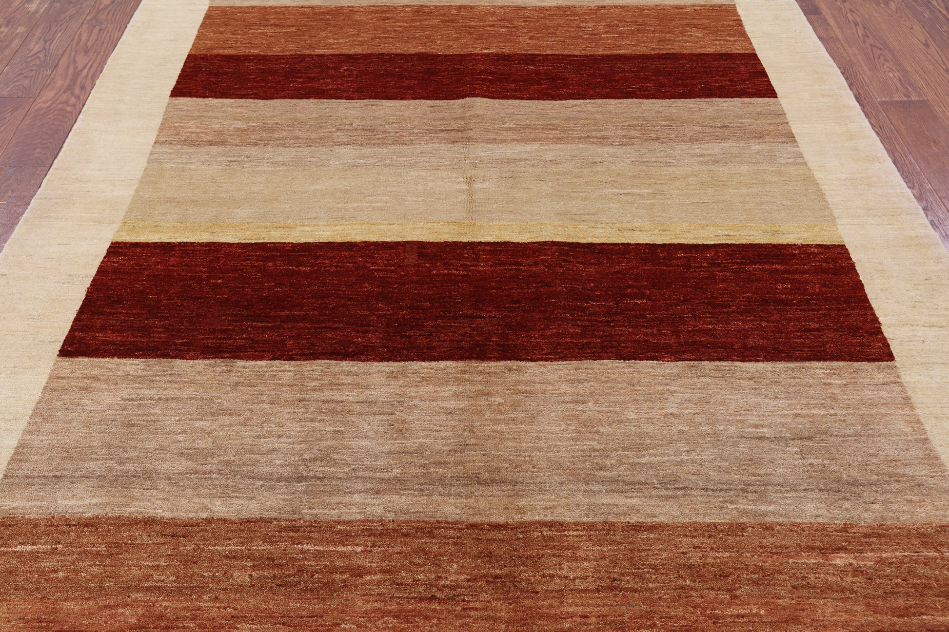 Persian Gabbeh Handmade Wool Rug - 6' 7" X 9' 5" - Golden Nile