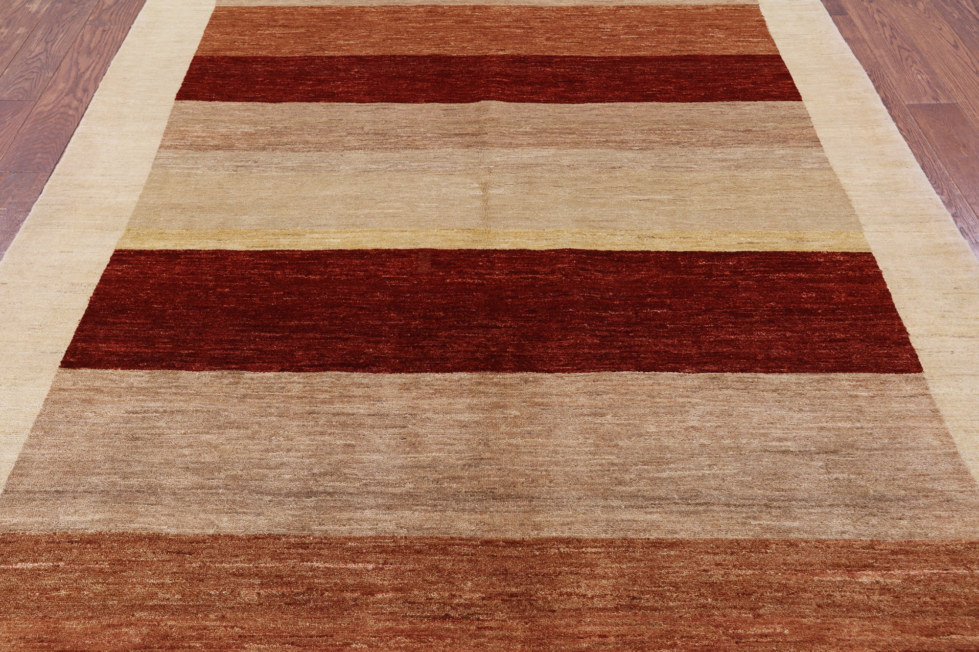 Persian Gabbeh Handmade Wool Rug - 6' 7" X 9' 5" - Golden Nile