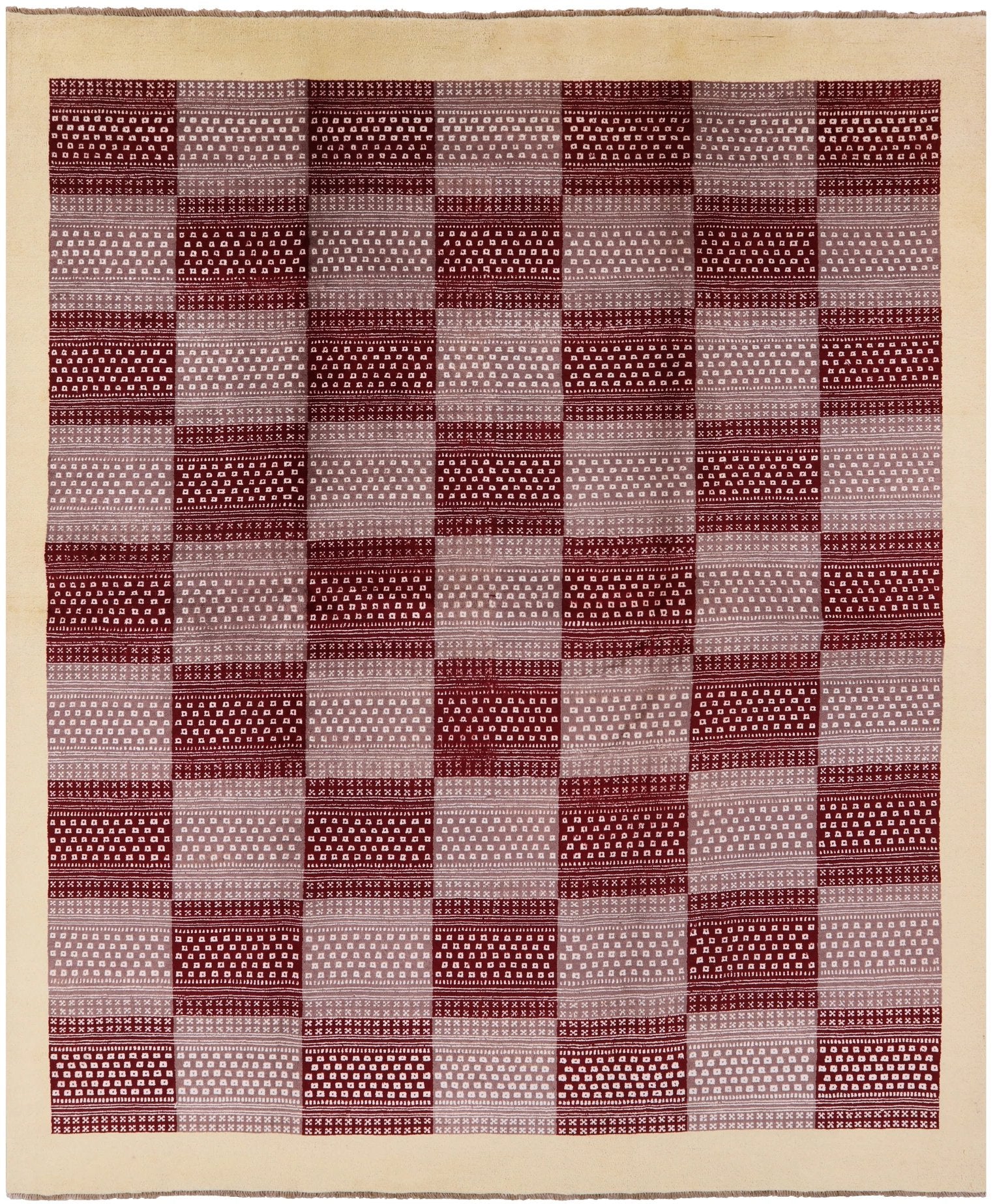 Persian Gabbeh Hand Knotted Wool Rug - 8' 5" X 9' 10" - Golden Nile