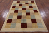 Persian Gabbeh Hand Knotted Wool Area Rug - 5' 7" X 7' 9" - Golden Nile