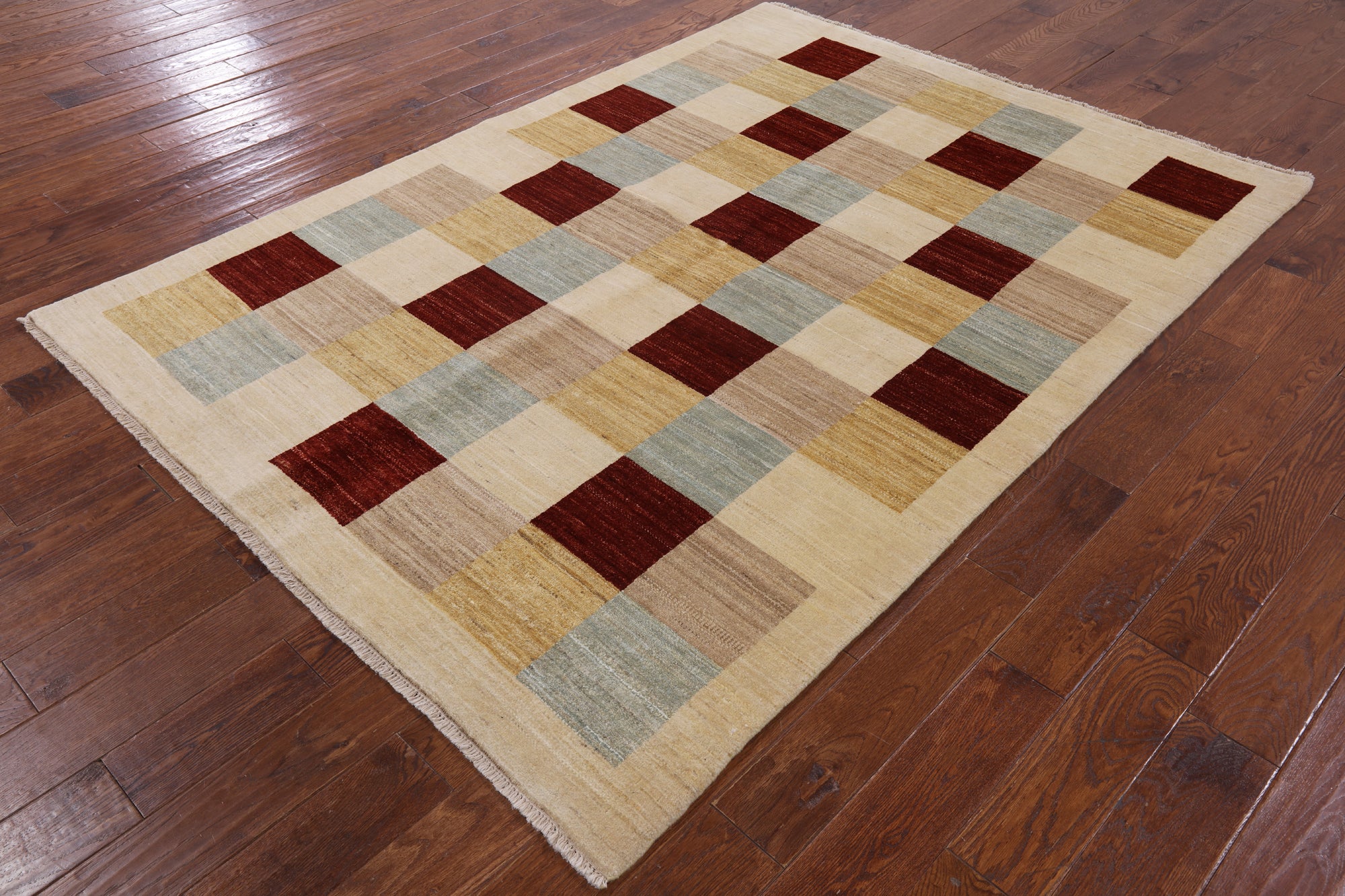 Persian Gabbeh Hand Knotted Wool Area Rug - 5' 7" X 7' 9" - Golden Nile