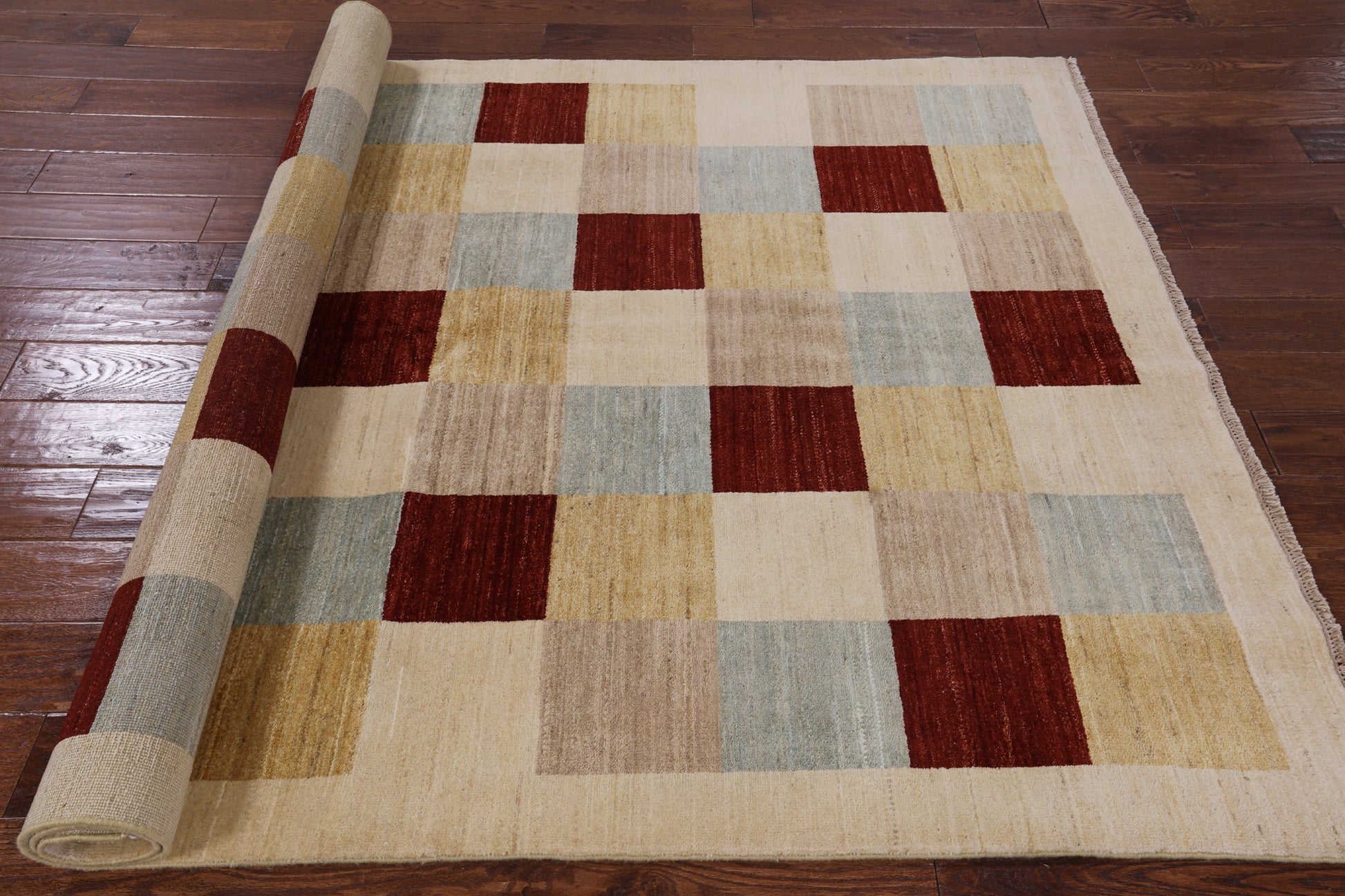 Persian Gabbeh Hand Knotted Wool Area Rug - 5' 7" X 7' 9" - Golden Nile