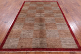 Persian Gabbeh Hand Knotted Wool Area Rug - 6' 3" X 9' 0" - Golden Nile