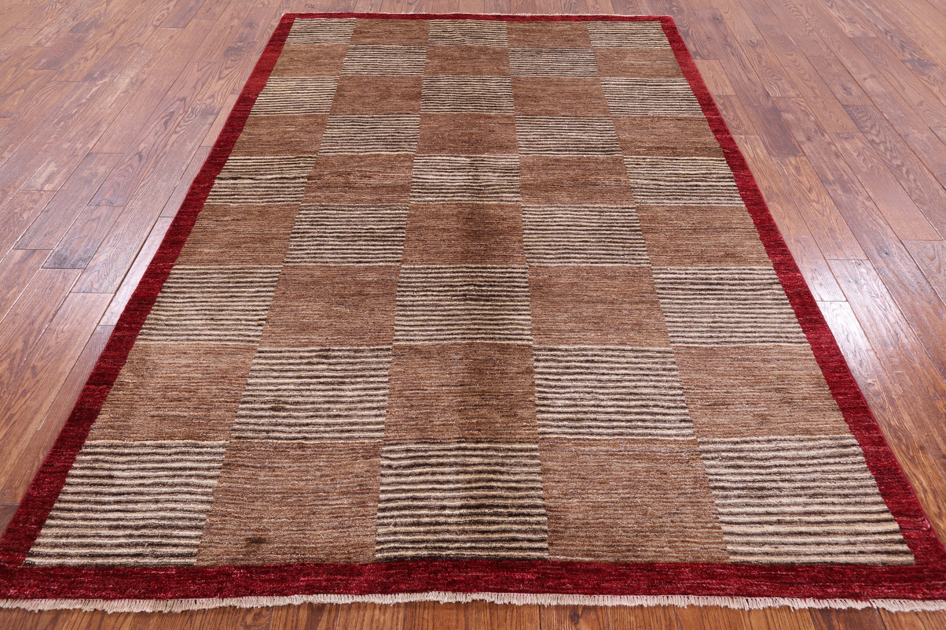Persian Gabbeh Hand Knotted Wool Area Rug - 6' 3" X 9' 0" - Golden Nile