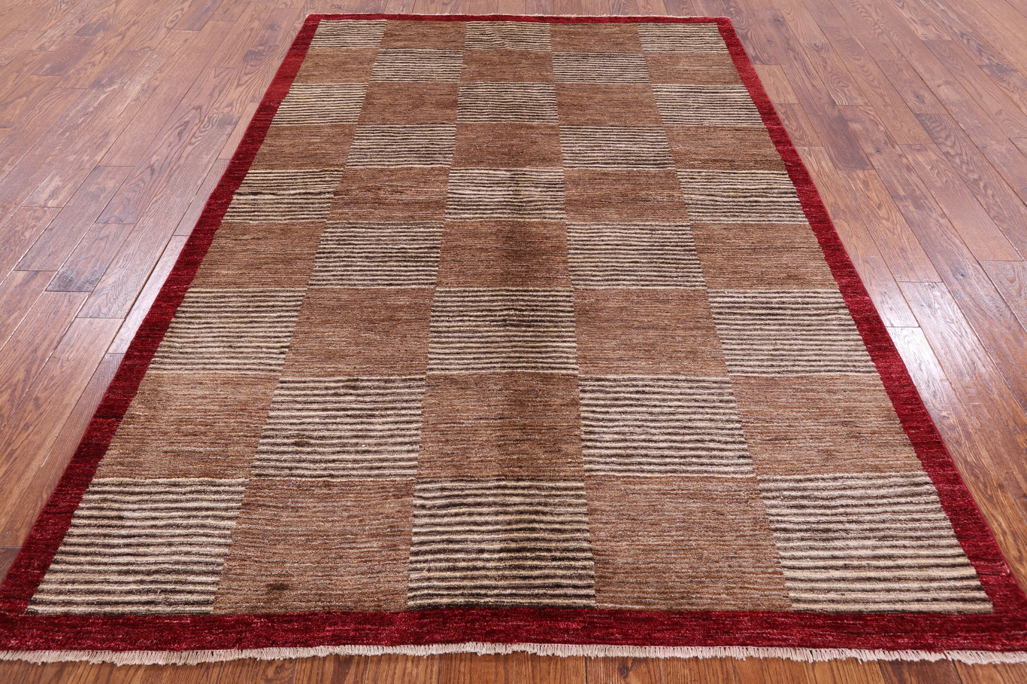 Persian Gabbeh Hand Knotted Wool Area Rug - 6' 3" X 9' 0" - Golden Nile