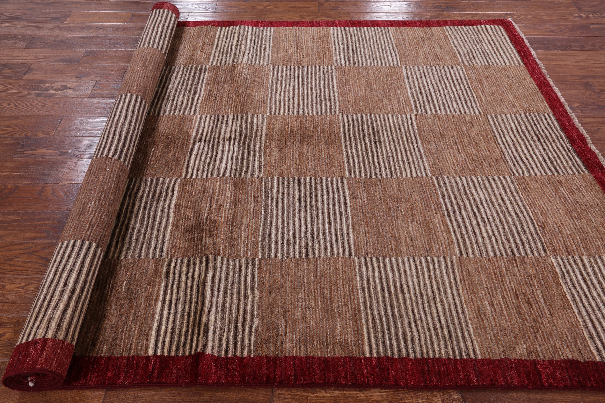 Persian Gabbeh Hand Knotted Wool Area Rug - 6' 3" X 9' 0" - Golden Nile